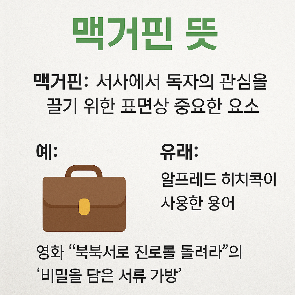 맥거핀(MacGuffin) 뜻, 예시, 유래까지 한 번에 정리!